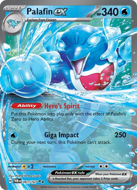 Palafin ex - 061/167 - SV06: Twilight Masquerade Pokémon trading card