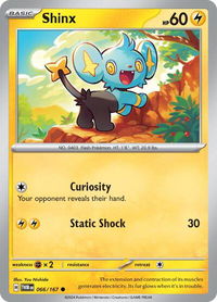 Shinx - SV06: Twilight Masquerade (TWM) #066/167 - Common Pokémon Trading Card