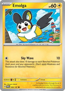 Emolga - SV06: Twilight Masquerade (TWM) #069/167 - Common Pokémon Trading Card