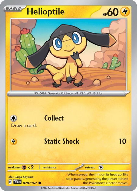 Helioptile - SV06: Twilight Masquerade Pokémon trading card