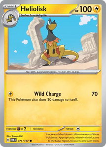 Heliolisk - 071/167 - SV06: Twilight Masquerade (TWM) #071/167 - Common Pokémon Trading Card