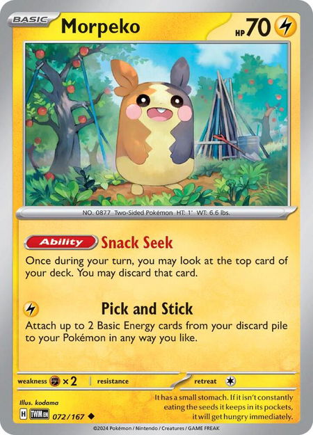 Morpeko - SV06: Twilight Masquerade Pokémon trading card