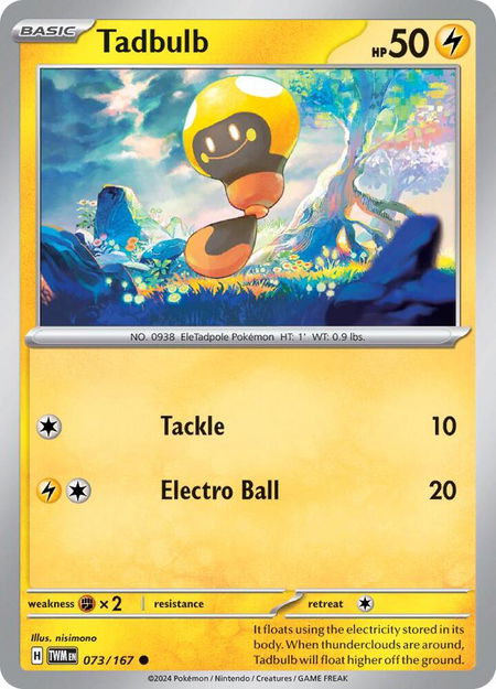 Tadbulb - SV06: Twilight Masquerade Pokémon trading card