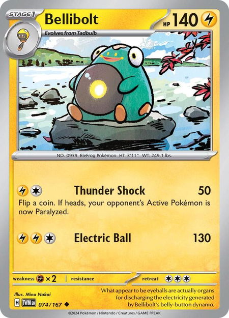 Bellibolt - SV06: Twilight Masquerade Pokémon trading card