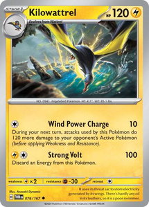 Kilowattrel - SV06: Twilight Masquerade (TWM) #076/167 - Uncommon Pokémon Trading Card