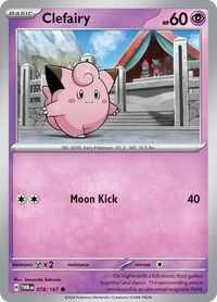 Clefairy - SV06: Twilight Masquerade (TWM) #078/167 - Common Pokémon Trading Card