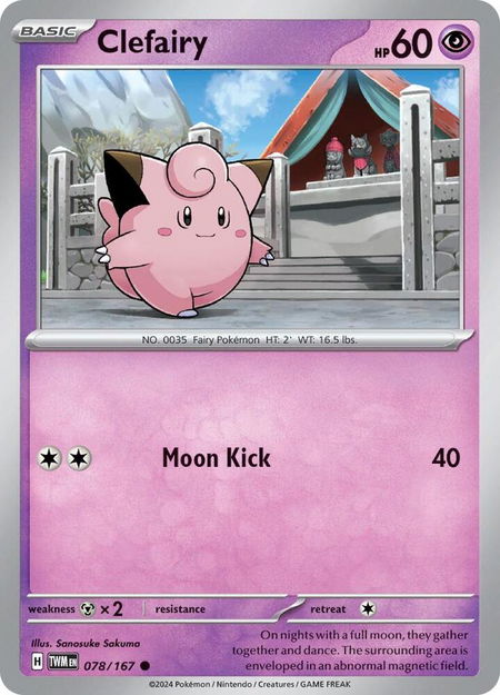 Clefairy - SV06: Twilight Masquerade Pokémon trading card