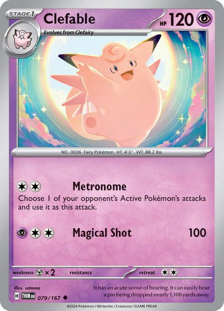 Clefable - SV06: Twilight Masquerade Pokémon trading card