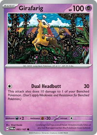 Girafarig - SV06: Twilight Masquerade (TWM) #083/167 - Common Pokémon Trading Card
