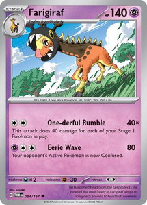 Farigiraf - SV06: Twilight Masquerade (TWM) #084/167 - Uncommon Pokémon Trading Card