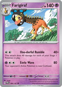 Farigiraf - SV06: Twilight Masquerade (TWM) #084/167 - Uncommon Pokémon Trading Card