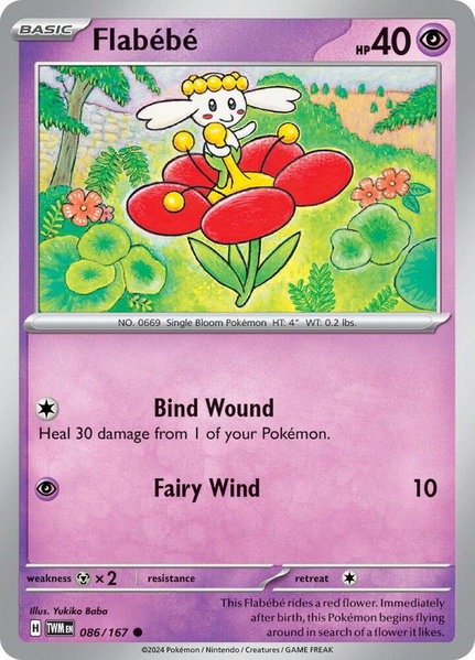 Flabebe trading card from SV06: Twilight Masquerade Flabebe - SV06: Twilight Masquerade Pokémon trading card