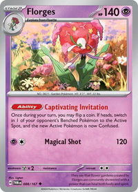 Florges - SV06: Twilight Masquerade (TWM) #088/167 - Uncommon Pokémon Trading Card