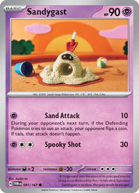 Sandygast - SV06: Twilight Masquerade (TWM) #091/167 - Common Pokémon Trading Card