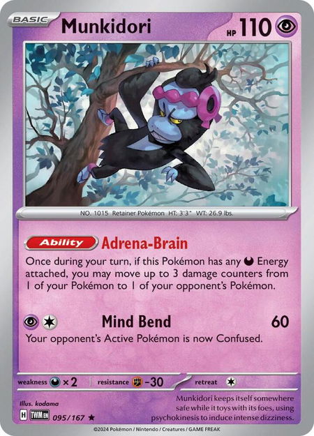 Munkidori - SV06: Twilight Masquerade Pokémon trading card