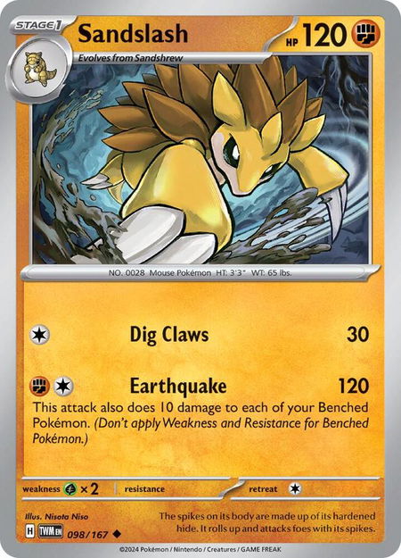 Sandslash - SV06: Twilight Masquerade Pokémon trading card