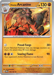 Hisuian Arcanine - SV06: Twilight Masquerade (TWM) #100/167 - Rare Pokémon Trading Card