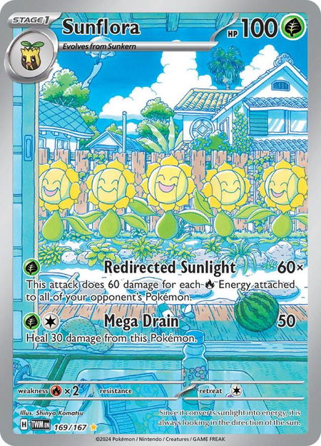 Sunflora - 169/167 - SV06: Twilight Masquerade Pokémon trading card