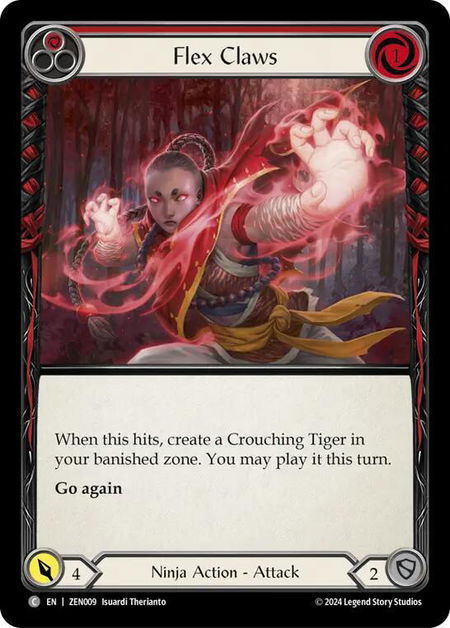 Flex Claws (Red) - Blitz Deck: Part the Mistveil - Zen Flesh and Blood trading card