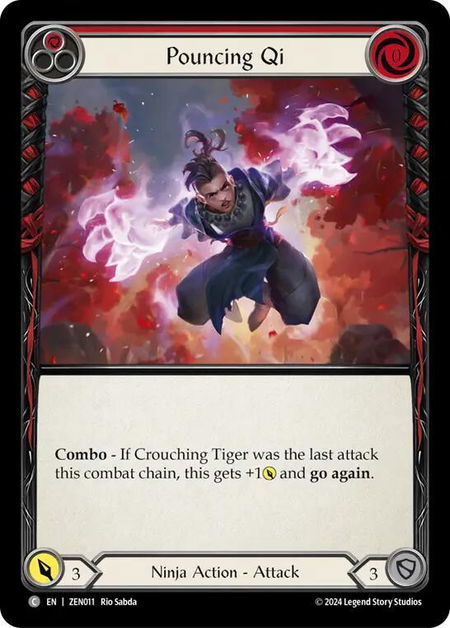 Pouncing Qi (Red) - Blitz Deck: Part the Mistveil - Zen Flesh and Blood trading card