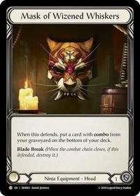 Mask of Wizened Whiskers - Blitz Deck: Part the Mistveil - Zen  #ZEN003 - Common Flesh and Blood Trading Card
