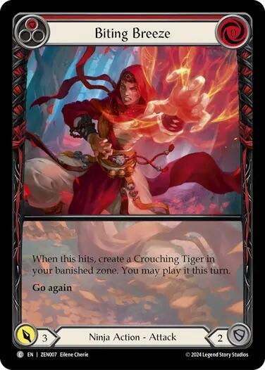 Biting Breeze (Red) - Blitz Deck: Part the Mistveil - Zen Flesh and Blood trading card