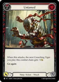 Untamed (Red) - Blitz Deck: Part the Mistveil - Zen  #ZEN013 - Common Flesh and Blood Trading Card