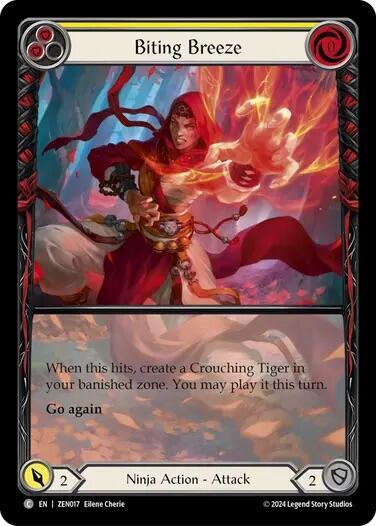 Biting Breeze (Yellow) - Blitz Deck: Part the Mistveil - Zen Flesh and Blood trading card