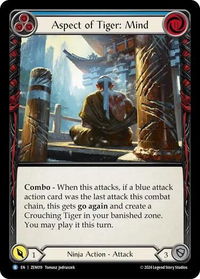 Aspect of Tiger: Mind - Blitz Deck: Part the Mistveil - Zen  #ZEN019 - Rare Flesh and Blood Trading Card