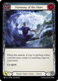 Harmony of the Hunt (Blue) - Blitz Deck: Part the Mistveil - Zen  #ZEN022 - Common Flesh and Blood Trading Card