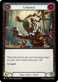 Untamed (Blue) - Blitz Deck: Part the Mistveil - Zen  #ZEN024 - Common Flesh and Blood Trading Card