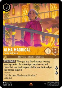 Alma Madrigal - Family Matriarch - Ursula's Return (4) #2/204 - Rare Disney Lorcana Trading Card