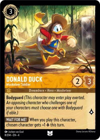 Donald Duck - Musketeer Soldier - Ursula's Return (4) #8/204 - Uncommon Disney Lorcana Trading Card