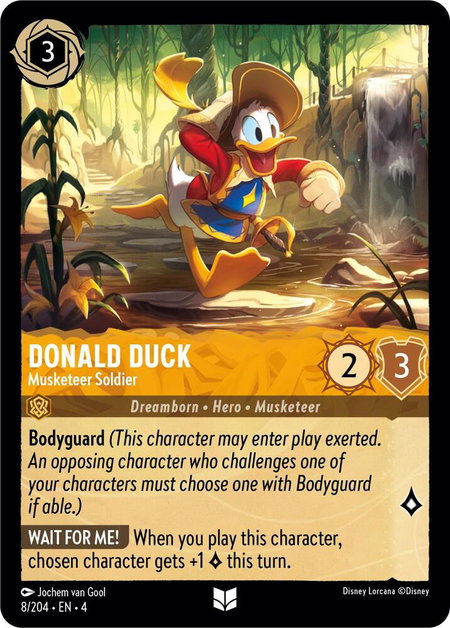 Donald Duck - Musketeer Soldier - Ursula's Return Disney Lorcana trading card