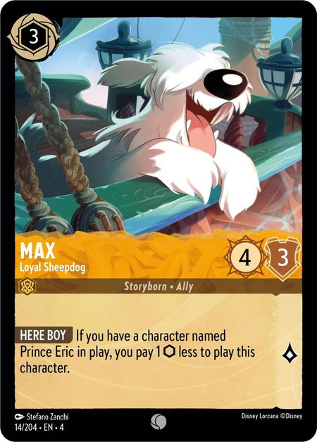 Max - Loyal Sheepdog - Ursula's Return Disney Lorcana trading card