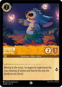 Stitch - Alien Dancer - Ursula's Return (4) #23/204 - Common Disney Lorcana Trading Card