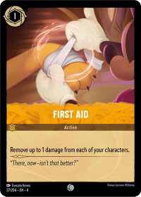 First Aid - Ursula's Return (4) #27/204 - Common Disney Lorcana Trading Card