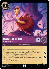 Magical Maid - Feather Duster - Ursula's Return (4) #50/204 - Uncommon Disney Lorcana Trading Card