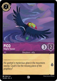 Pico - Helpful Toucan - Ursula's Return (4) #55/204 - Common Disney Lorcana Trading Card