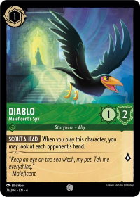 Diablo - Maleficent's Spy - Ursula's Return (4) #71/204 - Common Disney Lorcana Trading Card