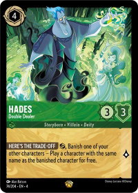 Hades - Double Dealer - Ursula's Return (4) #74/204 - Legendary Disney Lorcana Trading Card