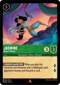 Jasmine - Desert Warrior - Ursula's Return (4) #78/204 - Rare Disney Lorcana Trading Card