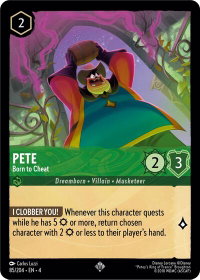 Pete - Born to Cheat - Ursula's Return (4) #85/204 - Super Rare Disney Lorcana Trading Card