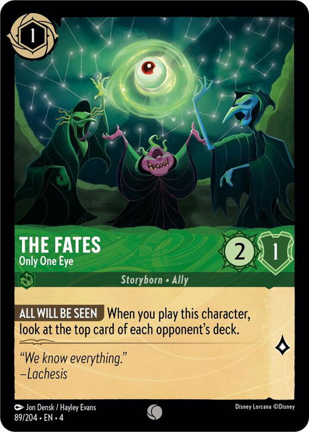 The Fates - Only One Eye - Ursula's Return Disney Lorcana trading card
