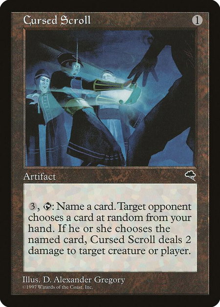 Cursed Scroll - Tempest Magic: The Gathering trading card