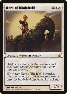 Hero of Bladehold (Mirrodin Besieged) - Oversize Cards (OVER) #8 - Mythic Rare Magic: The Gathering Trading Card