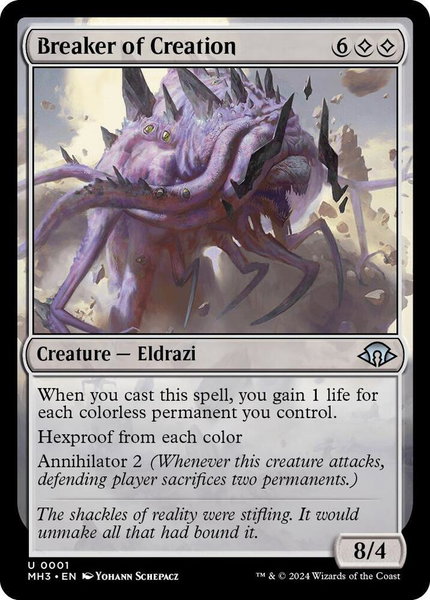 Breaker of Creation trading card from Modern Horizons 3 Breaker of Creation - Modern Horizons 3 Magic: The Gathering trading card