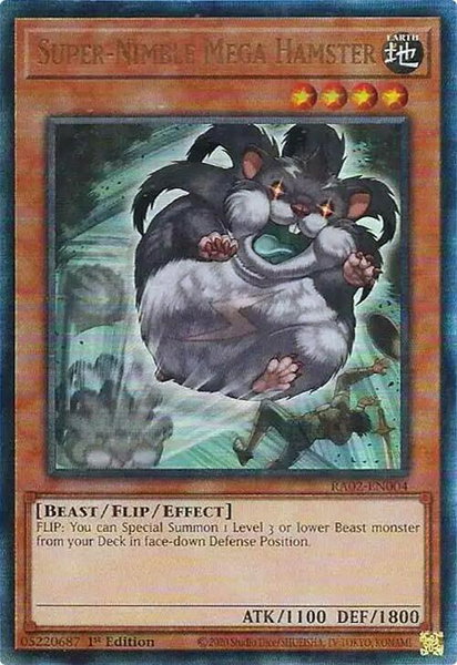 Super-Nimble Mega Hamster (PUR) trading card from 25th Anniversary Rarity Collection II Super-Nimble Mega Hamster (PUR) - 25th Anniversary Rarity Collection II YuGiOh trading card