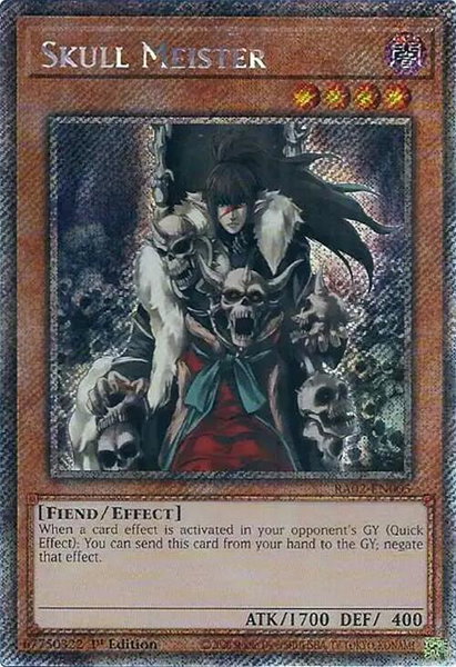 Skull Meister (Platinum Secret Rare) trading card from 25th Anniversary Rarity Collection II Skull Meister (Platinum Secret Rare) - 25th Anniversary Rarity Collection II YuGiOh trading card