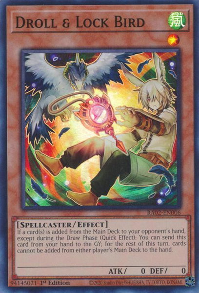 Droll & Lock Bird (Alternate Art) trading card from 25th Anniversary Rarity Collection II Droll & Lock Bird (Alternate Art) - 25th Anniversary Rarity Collection II YuGiOh trading card